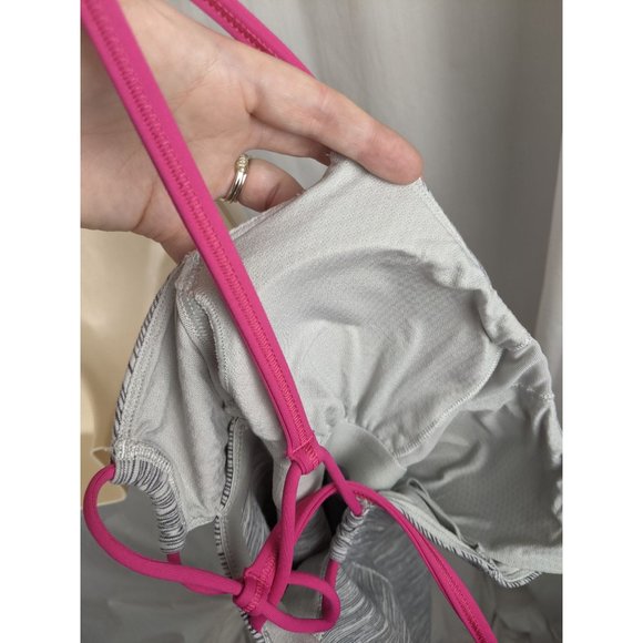LULULEMON Gray Pink Tank Top S 4 halter strappy - Picture 4 of 4